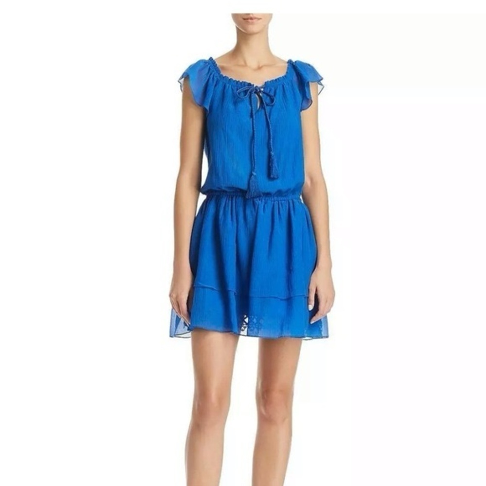 Kobi Halperin Cobalt blue "Darcie" dress silk cotton blend size XS
